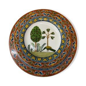 Decorative Voyage Peacock Salad/Dinner  Plate by World Market from Portugal